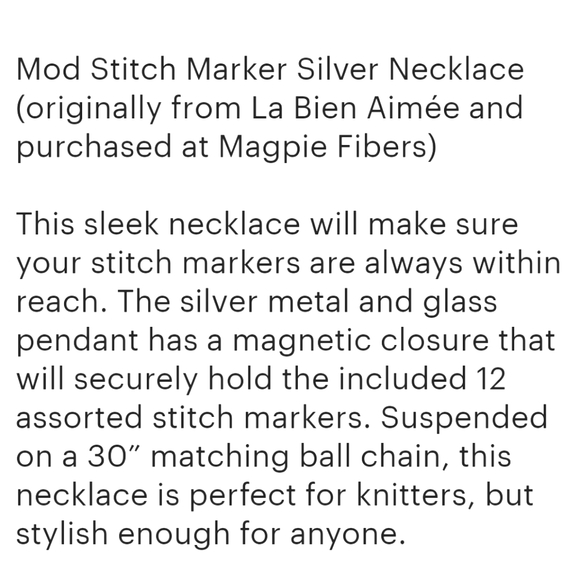Mod Stitch Marker necklace - Picture 5 of 5